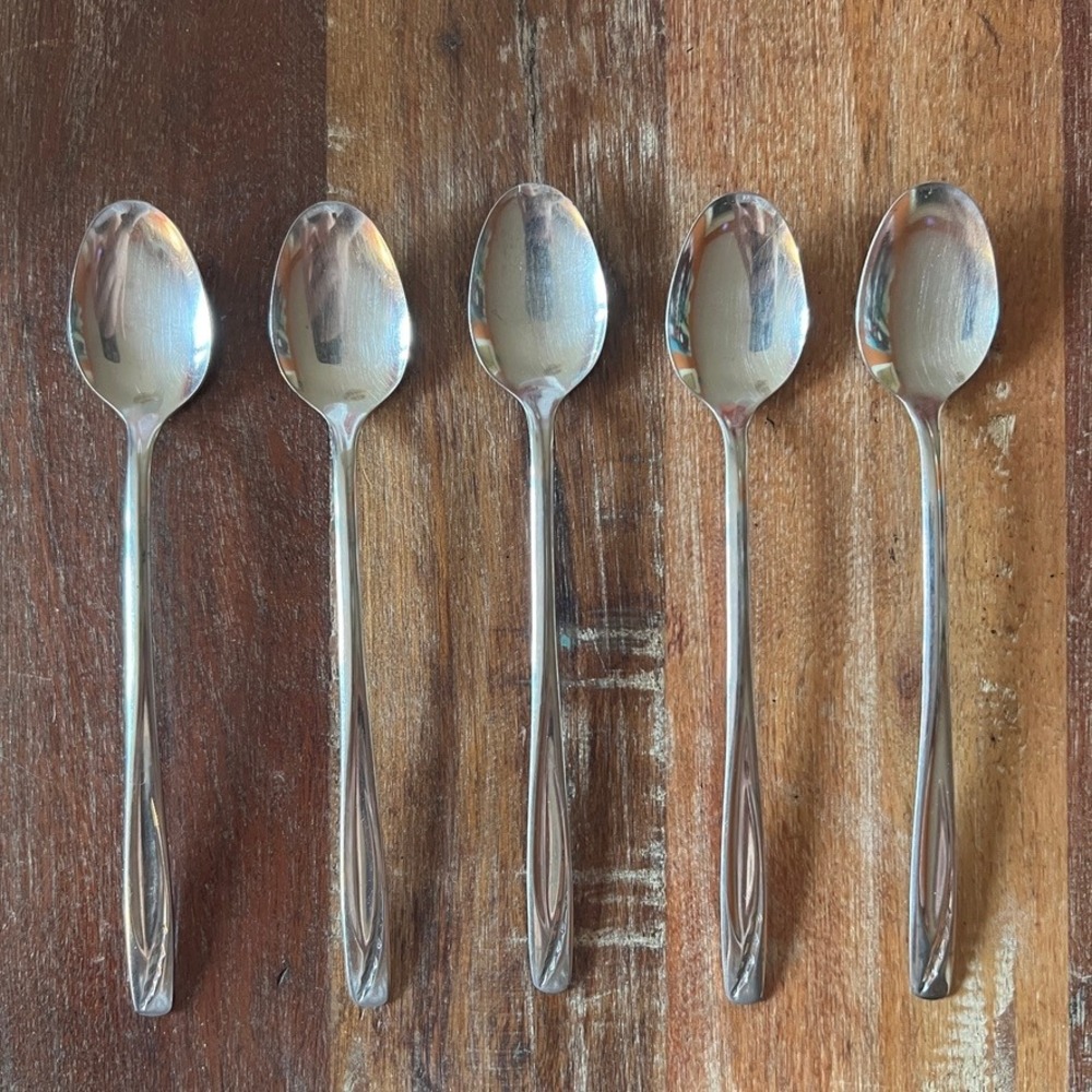 Rogers International Iced Tea Spoons - Set of 5 - Stainless Steel - MCM